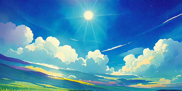 幸せな期間と青空
